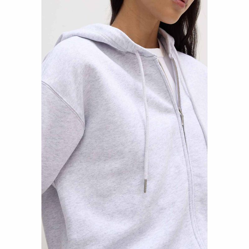 Assembly Label Louisa Hooded Zip Sweater Heather Grey Marle image number 2